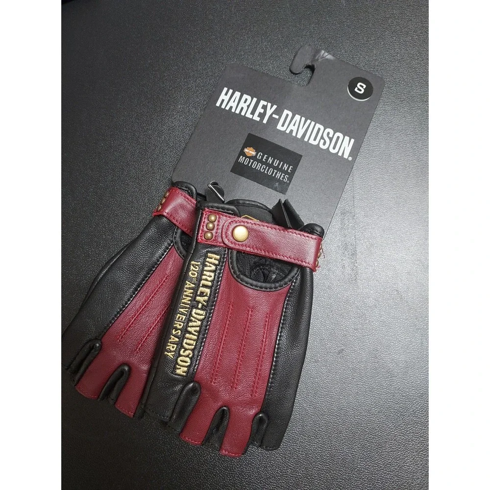 NEW Harley Davidson Motorcycle Gloves Womens Small 120th Anniversary Leather NWT